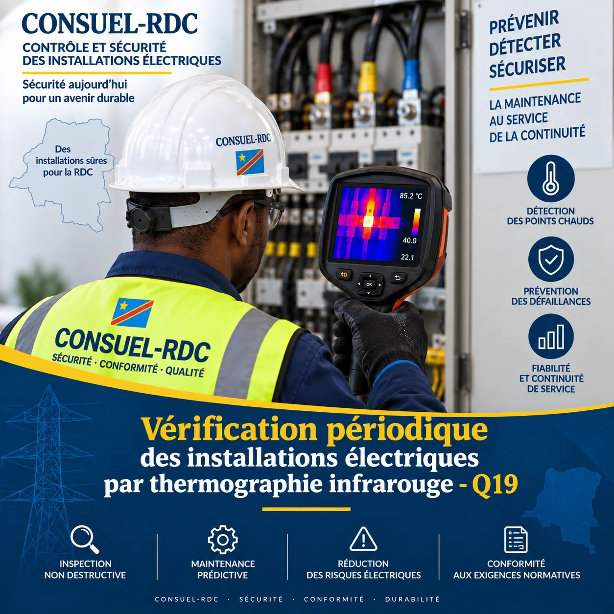 Vérification périodique des installations électriques par thermographie infrarouge - Q19