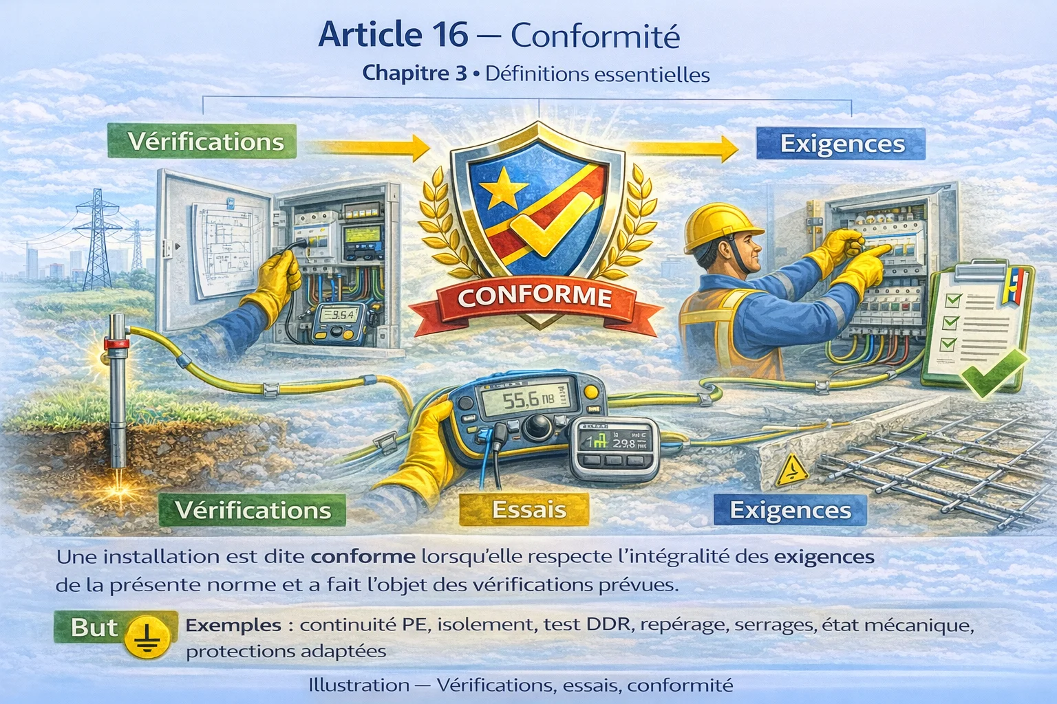 Vérifications, essais et conformité