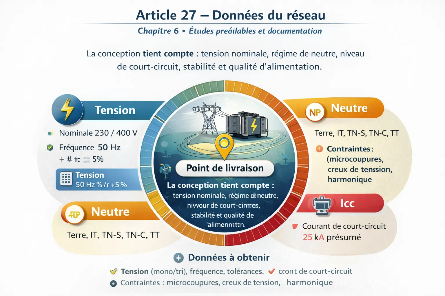 Données du réseau et point de livraison